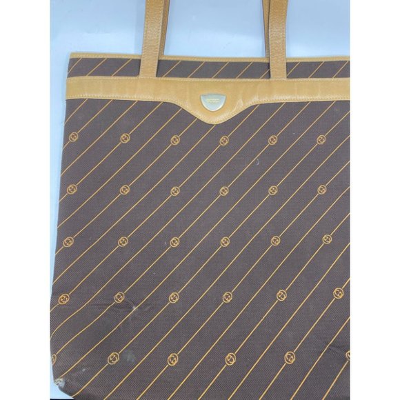 GUCCI Vintage XL Tote Bag in Canvas Fabric w/ - Picture 5 of 15